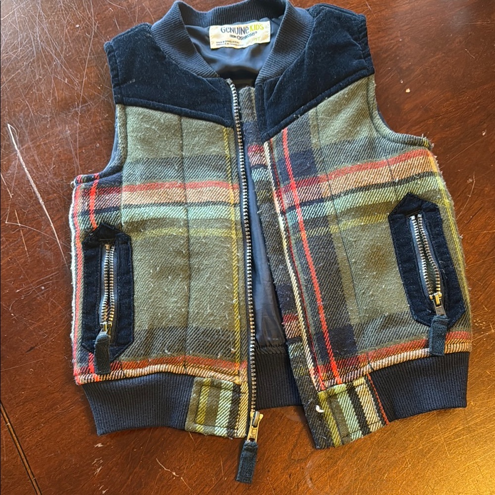 Genuine Kids Plaid Vest